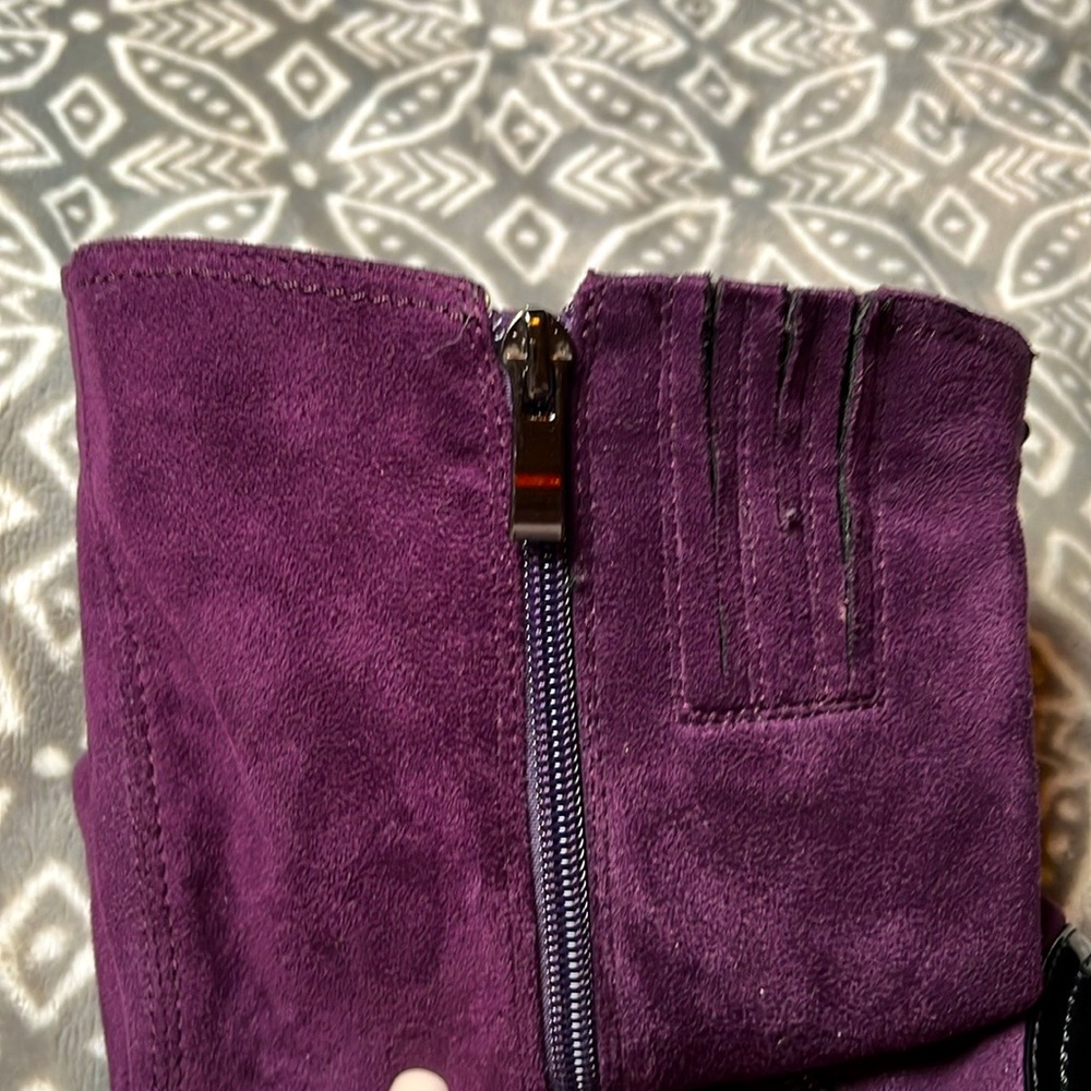 💙Azura 37 Kikapet European Boots. Deep plum,patent toe caps/heels, crystal star. - Picture 6 of 10